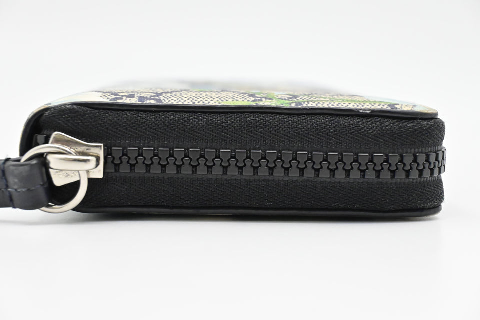 Gucci Zip Around Long Wallet in Blue Blooms GG Supreme Canvas
