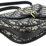Christian Dior Bobby Medium Oblique Jacquard Canvas Crossbody Bag Navy Blue