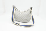 Gucci Crossbody Hobo Bag in Silver GG Canvas