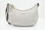 Gucci Crossbody Hobo Bag in Silver GG Canvas