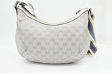 Gucci Crossbody Hobo Bag in Silver GG Canvas