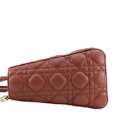 Christian Dior Lady Dior Medium Cannage Leather Shoulder Bag Red