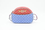 Gucci Trapuntata in Metallic Red, Blue and Silver Leather