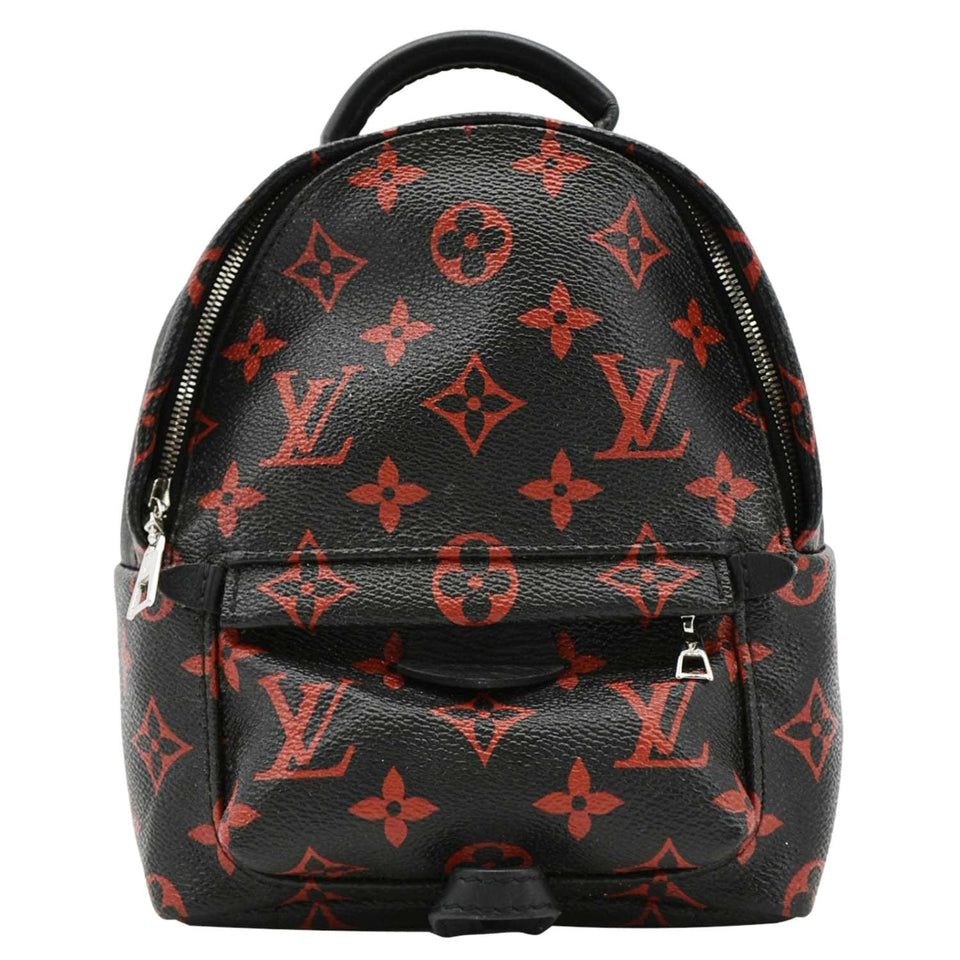 Louis Vuitton Palm Springs Infrarouge Mini Monogram Canvas Backpack Bag Black