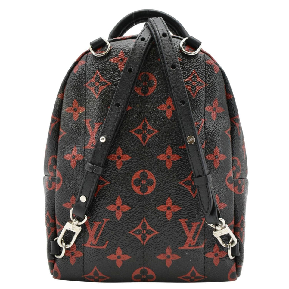 Louis Vuitton Palm Springs Infrarouge Mini Monogram Canvas Backpack Bag Black