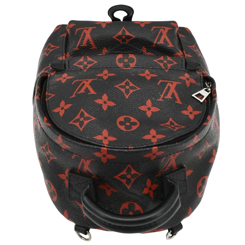 Louis Vuitton Palm Springs Infrarouge Mini Monogram Canvas Backpack Bag Black