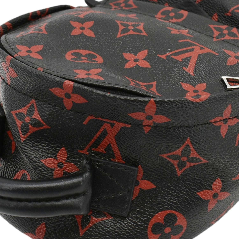 Louis Vuitton Palm Springs Infrarouge Mini Monogram Canvas Backpack Bag Black