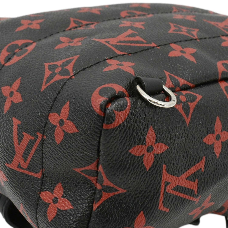 Louis Vuitton Palm Springs Infrarouge Mini Monogram Canvas Backpack Bag Black
