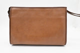 Burberry Wristlet Pouch in Brown Leather