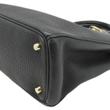 Christian Dior Diorissimo Leather Tote Shoulder  Bag Black