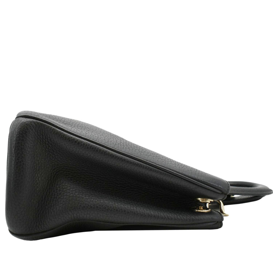 Christian Dior Diorissimo Leather Tote Shoulder  Bag Black