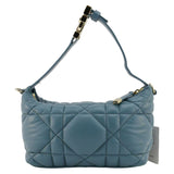 Christian Dior Diortravel Calfskin Macrocannage Clutch bag Blue