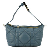 Christian Dior Diortravel Calfskin Macrocannage Clutch bag Blue