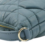 Christian Dior Diortravel Calfskin Macrocannage Clutch bag Blue