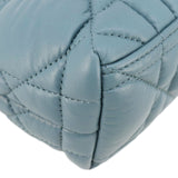 Christian Dior Diortravel Calfskin Macrocannage Clutch bag Blue