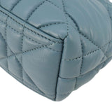 Christian Dior Diortravel Calfskin Macrocannage Clutch bag Blue