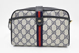Gucci Small Crossbody in Blue GG Supreme Canvas