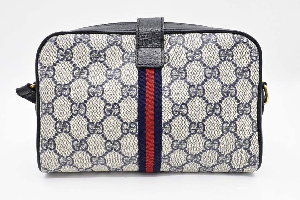 Gucci Small Crossbody in Blue GG Supreme Canvas