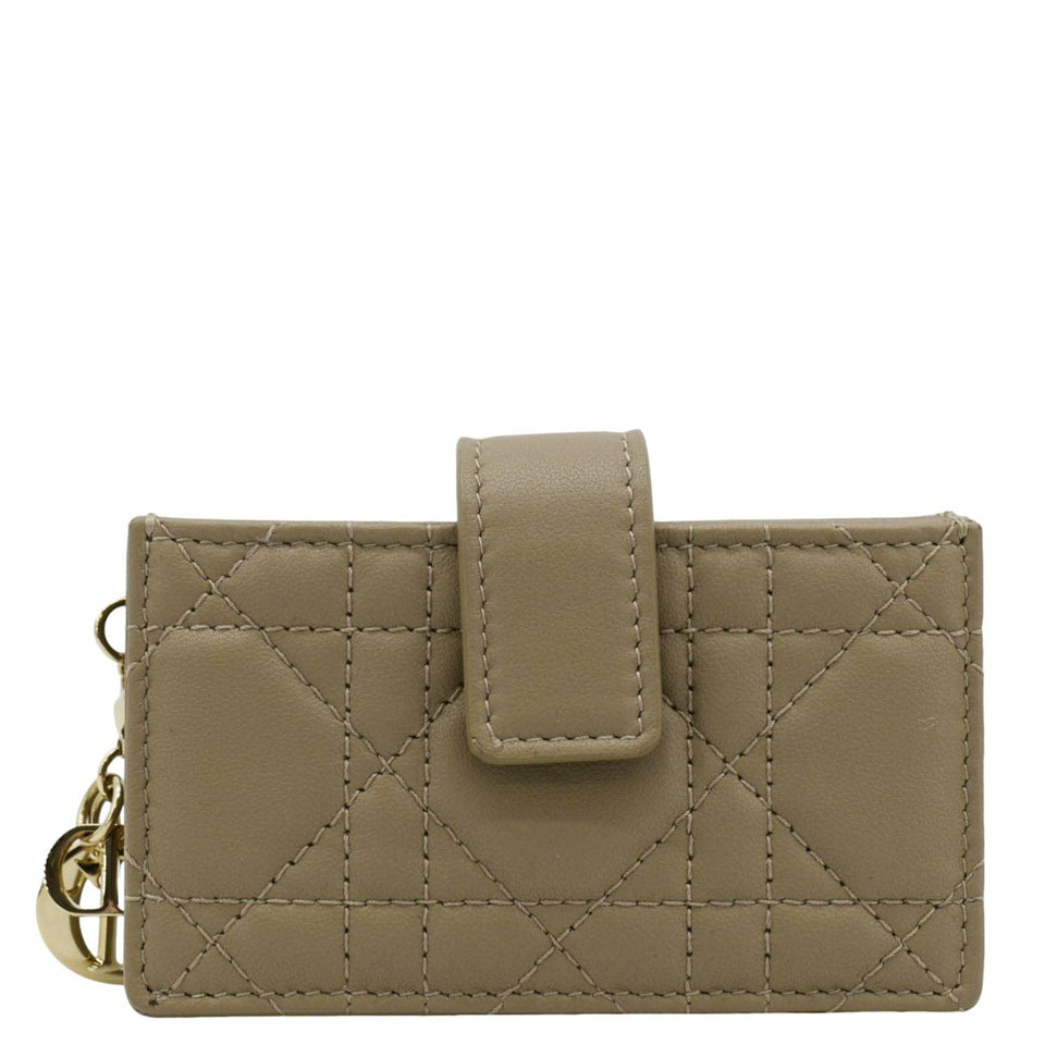 Christian Dior 5 Gusset Leather  Holder Beige
