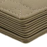 Christian Dior 5 Gusset Leather  Holder Beige