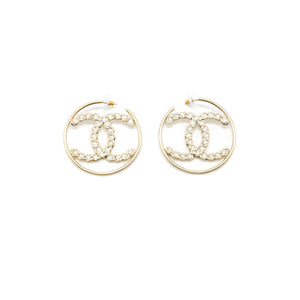 Chanel CC Hoop Earrings