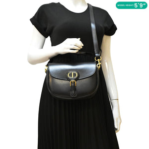 Christian Dior Bobby Medium Calfskin Leather Shoulder Bag Black