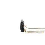 Chanel Lambskin Quilted CC Pearl Crush Wallet on Chain Black