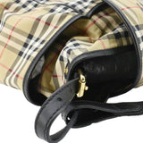 Luxury Burberry Vintage Check Flap Nylon Diaper Bag Beige