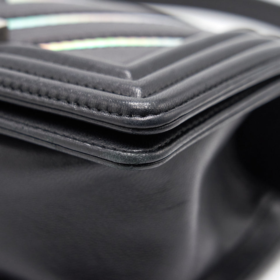 Chanel Small Chevron Le boy Lambskin Black