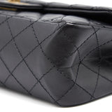 Chanel 2.55 Handbag Aged Calfskin Black