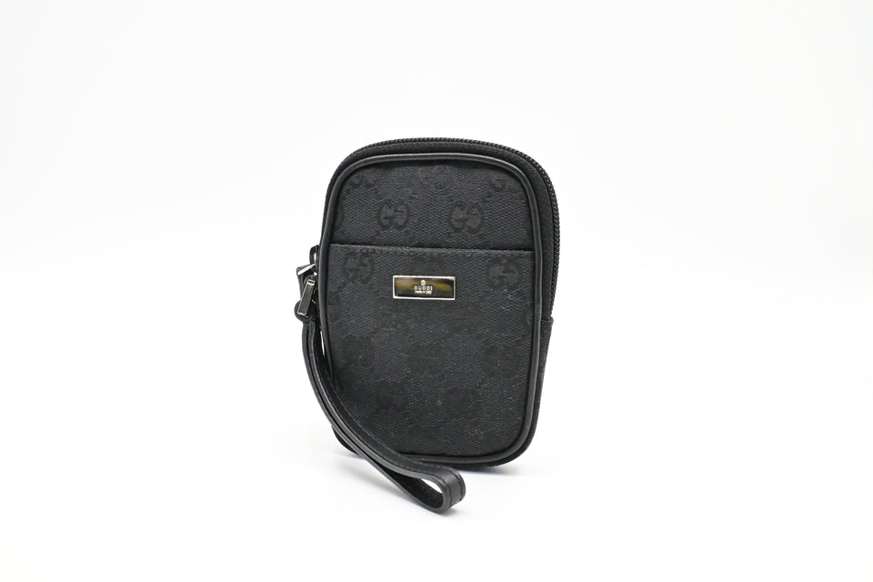 Gucci Mini Pouch in GG Black Canvas
