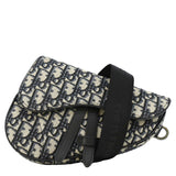 Christian Dior Saddle Oblique Jacquard Belt Crossbody Bag Navy Blue