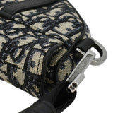 Christian Dior Saddle Oblique Jacquard Belt Crossbody Bag Navy Blue