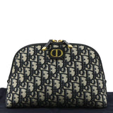 Christian Dior 30 Montaigne Aphrodite Oblique Jacquard Pouch Navy Blue