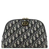 Christian Dior 30 Montaigne Aphrodite Oblique Jacquard Pouch Navy Blue