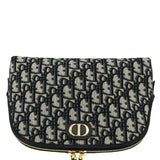 Christian Dior 30 Montaigne Aphrodite Oblique Jacquard Pouch Navy Blue