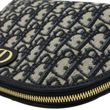 Christian Dior 30 Montaigne Aphrodite Oblique Jacquard Pouch Navy Blue
