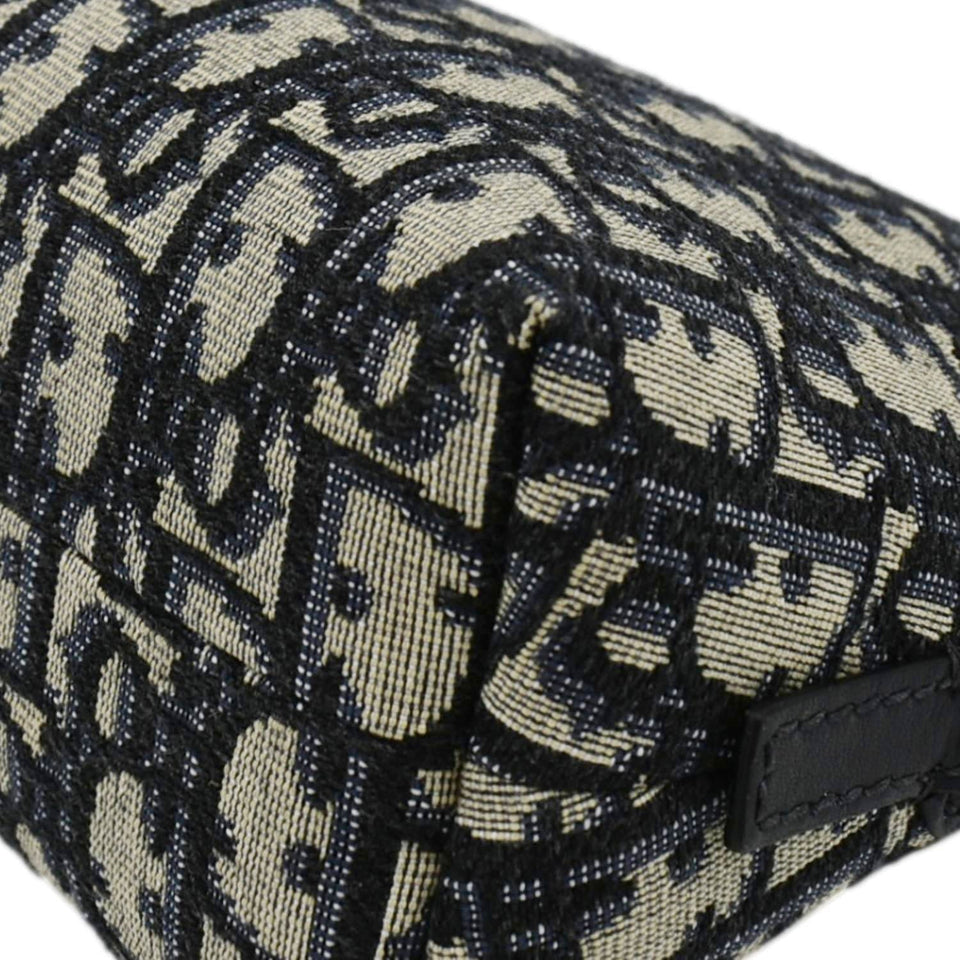 Christian Dior 30 Montaigne Aphrodite Oblique Jacquard Pouch Navy Blue