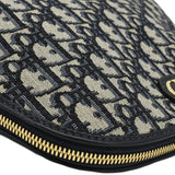 Christian Dior 30 Montaigne Aphrodite Oblique Jacquard Pouch Navy Blue