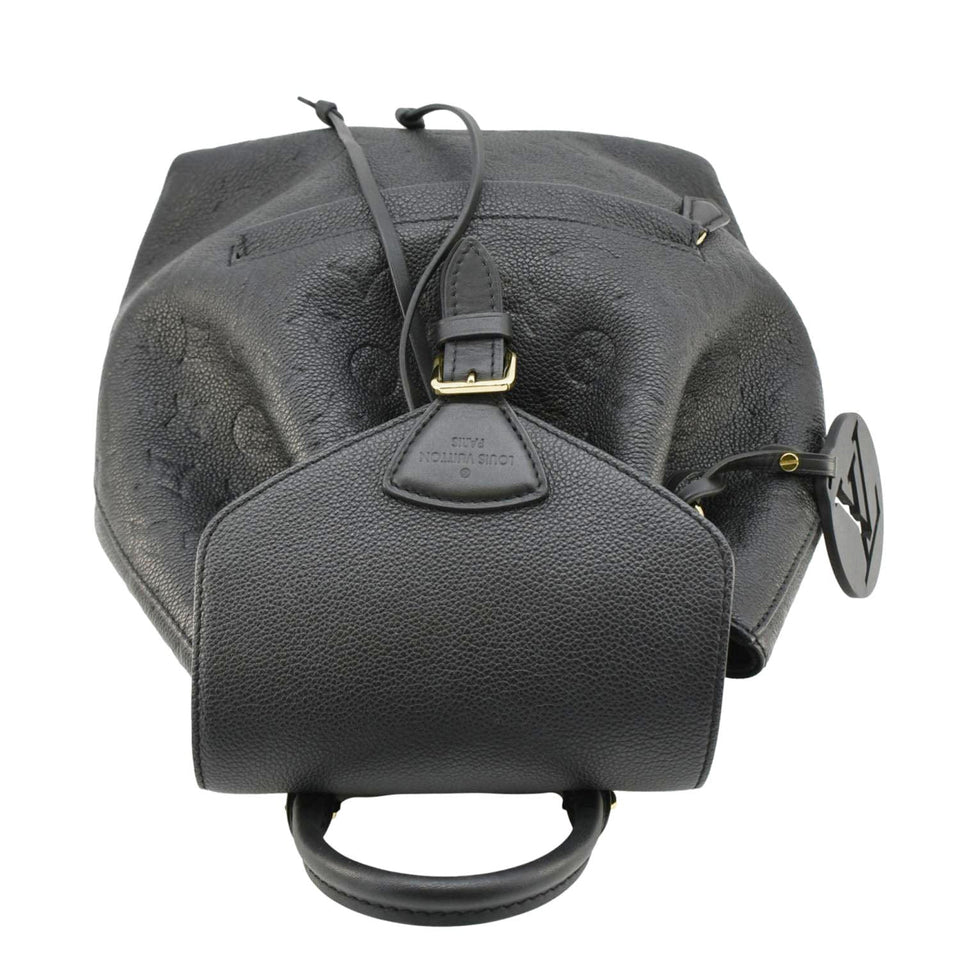 Louis Vuitton Montsouris Monogram Empreinte Leather Backpack Bag Black