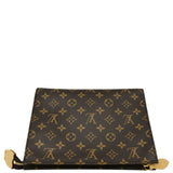 Louis Vuitton Toiletry Pouch On Chain Monogram Canvas Clutch Brown