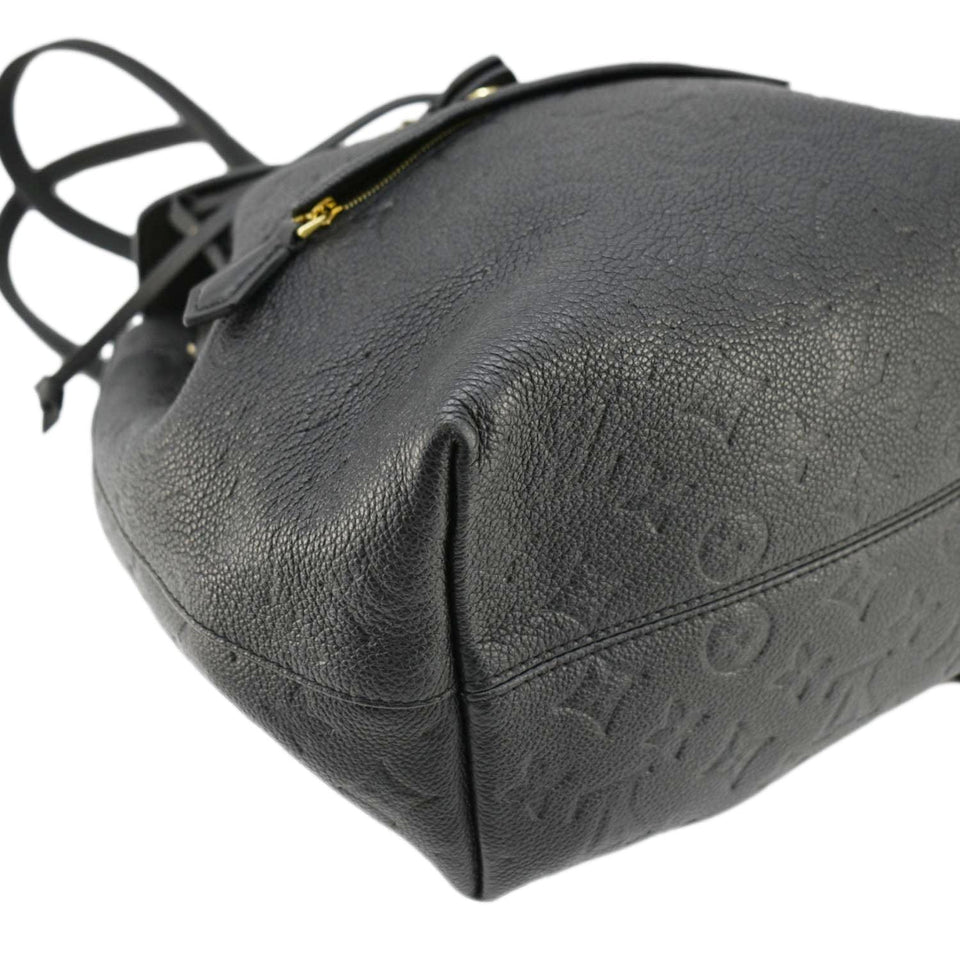 Louis Vuitton Montsouris Monogram Empreinte Leather Backpack Bag Black