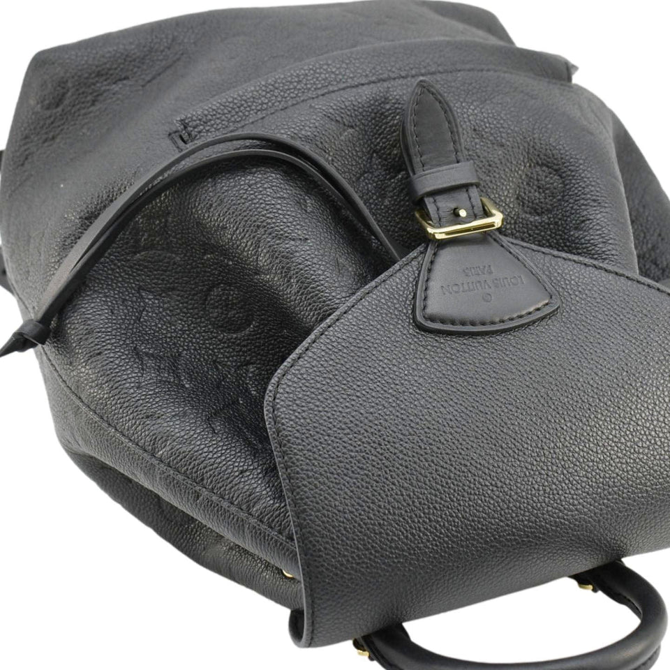 Louis Vuitton Montsouris Monogram Empreinte Leather Backpack Bag Black