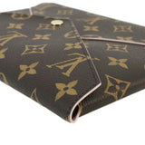 Louis Vuitton Kirigami Pochette Large Monogram Canvas Clutch Rose Ballerine