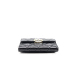 Chanel Caviar Small Flap Wallet With Chain