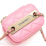 Chanel Small Vanity with Chain Pink