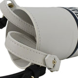 Christian Dior Vibe Bottle Holder Printed Leather Crossbody Bag White