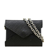 Louis Vuitton Kirigami Necklace Epi Leather Clutch Black