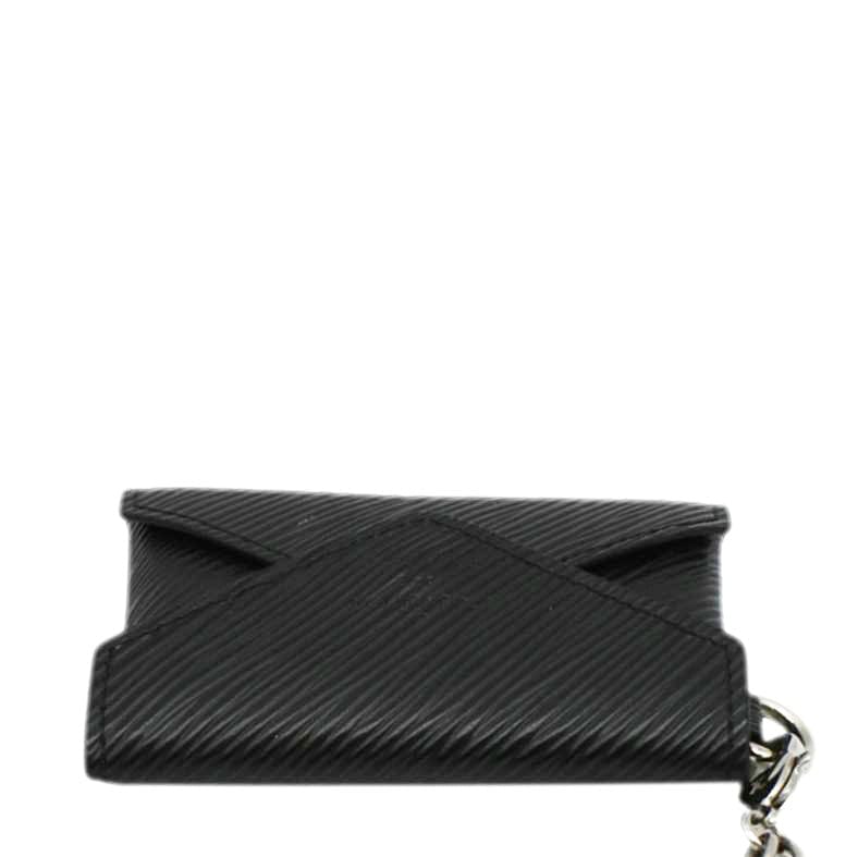 Louis Vuitton Kirigami Necklace Epi Leather Clutch Black