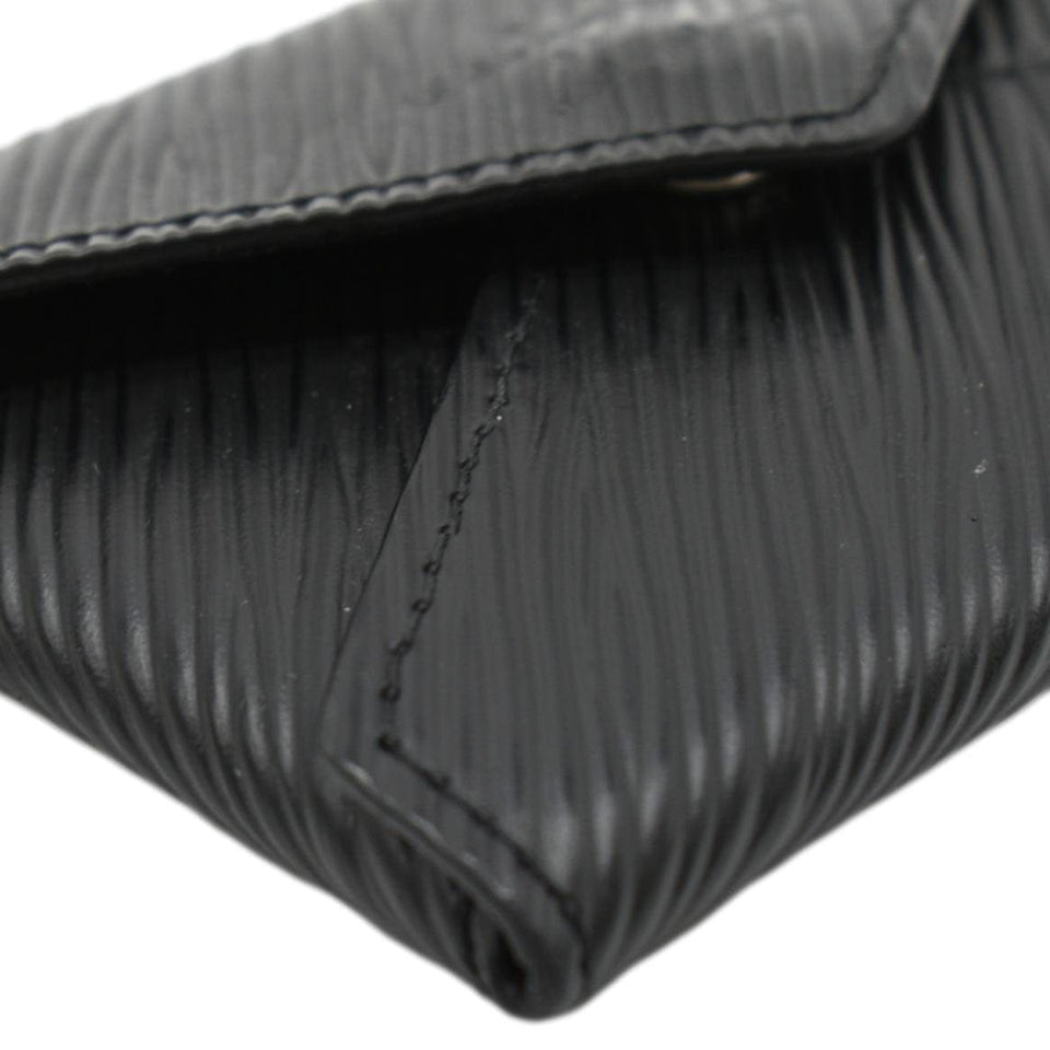 Louis Vuitton Kirigami Necklace Epi Leather Clutch Black